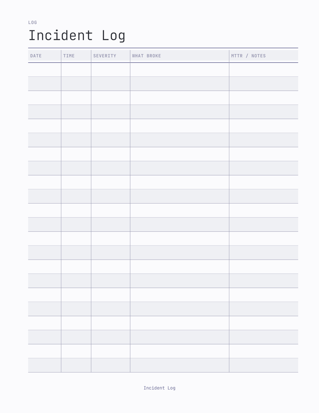 The On-Call Rotation Planner 2027 — sample page 3
