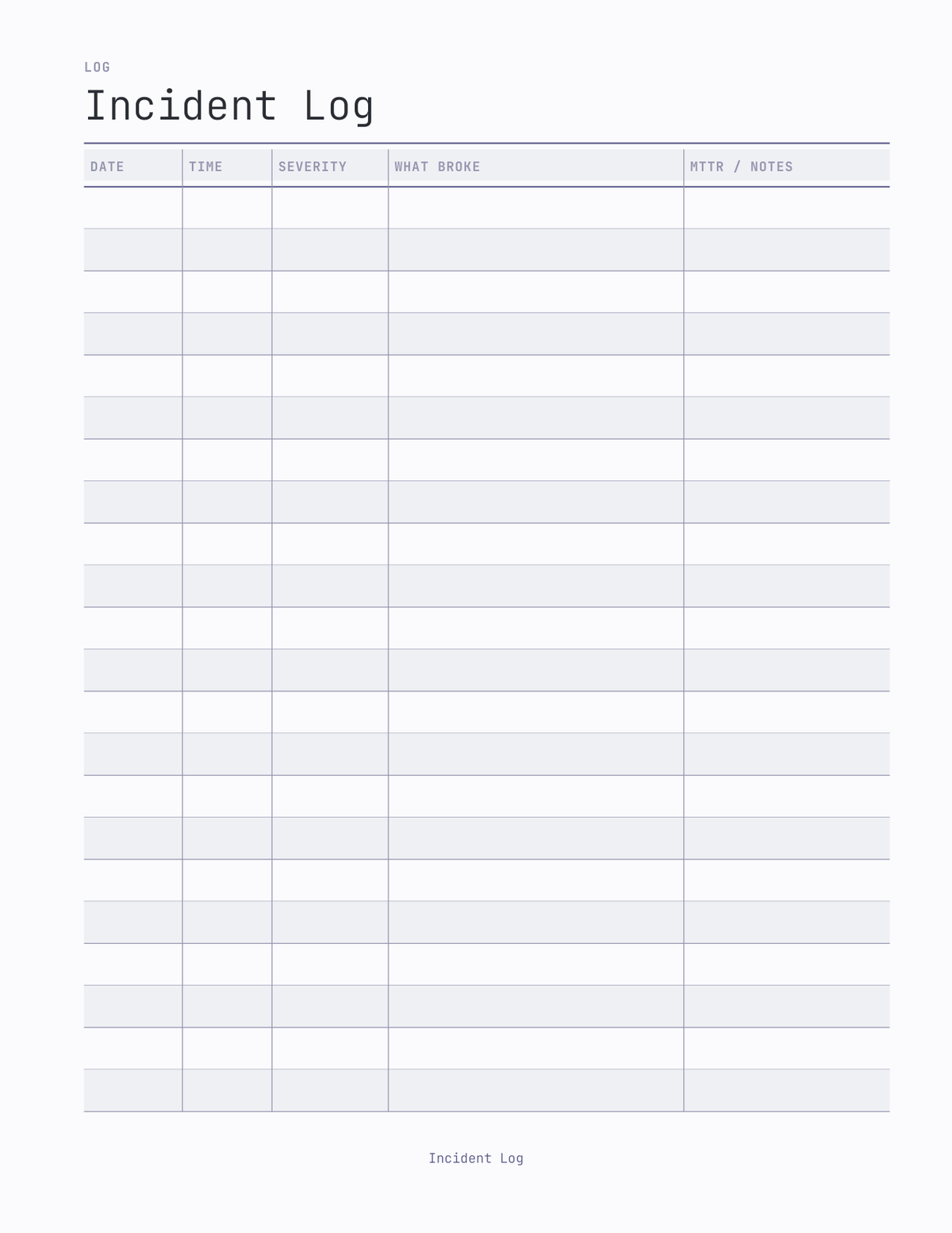 The On-Call Rotation Planner 2027 — sample page 3