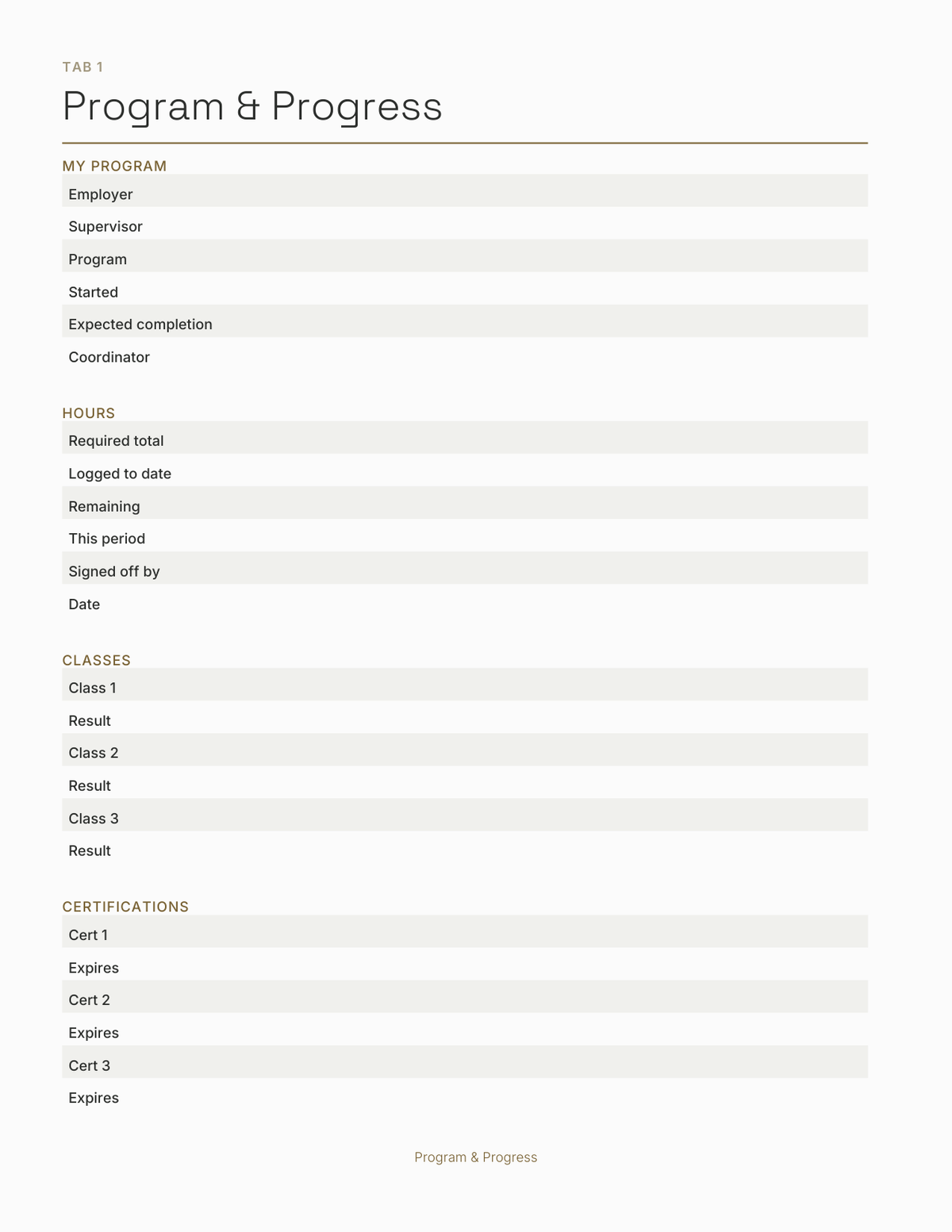 The Trades Apprentice Planner 2027 — sample page 2