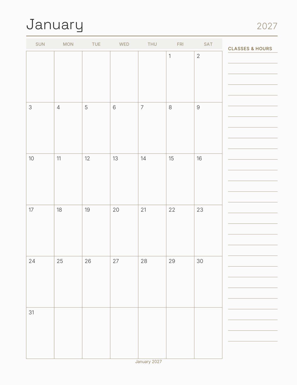 The Trades Apprentice Planner 2027 — sample page 5