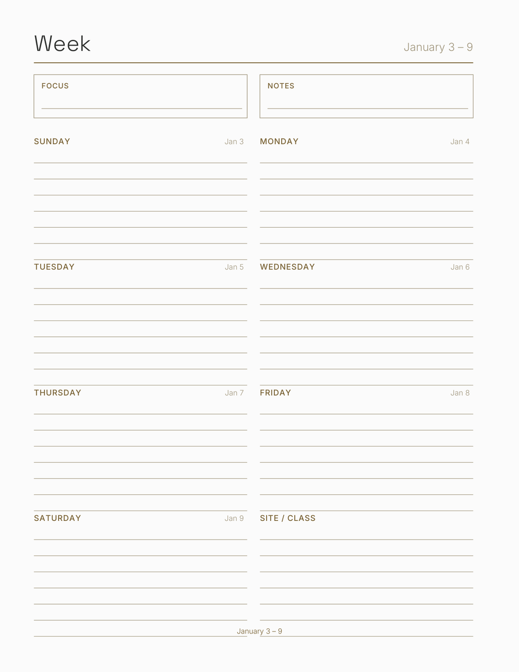 The Trades Apprentice Planner 2027 — sample page 6