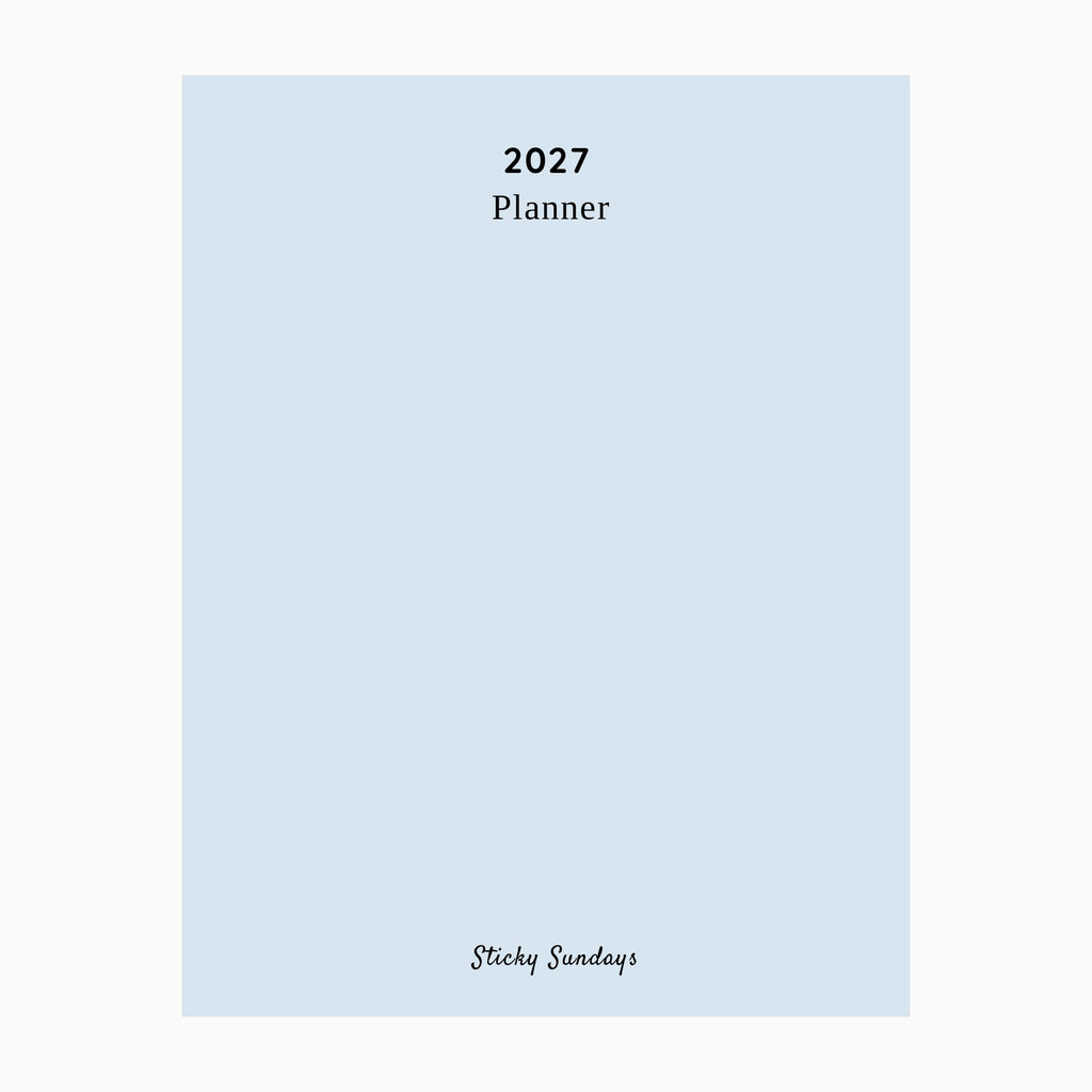 The Jot Planner in blue, cover printed 2027 Planner