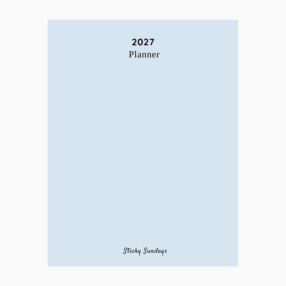 The Jot Planner in blue, cover printed 2027 Planner