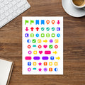 Modifiers kiss-cut sticker sheet — arrows, stars and flag icons to mark up any planner page