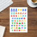 Personal & Habits kiss-cut sticker sheet — habit, self-care and routine icons for planners