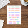 31 blank write-on planner labels on one kiss-cut 5.83 x 8.27 in sheet, permanent vinyl