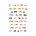 41 baby word planner stickers on one kiss-cut 5.83 x 8.27 in sheet, permanent vinyl