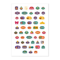 51 diwali word planner stickers on one kiss-cut 5.83 x 8.27 in sheet, permanent vinyl
