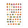 56 diwali sweets & gifts planner stickers on one kiss-cut 5.83 x 8.27 in sheet, permanent vinyl