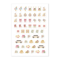 55 wedding celebration planner stickers on one kiss-cut 5.83 x 8.27 in sheet, permanent vinyl