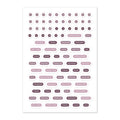 86 Weekly Life Planner numbers and words stickers on one kiss-cut 5.83 x 8.27 in sheet, permanent vinyl
