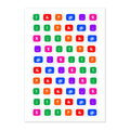 60 punctuation planner stickers on one kiss-cut 5.83 x 8.27 in sheet, permanent vinyl